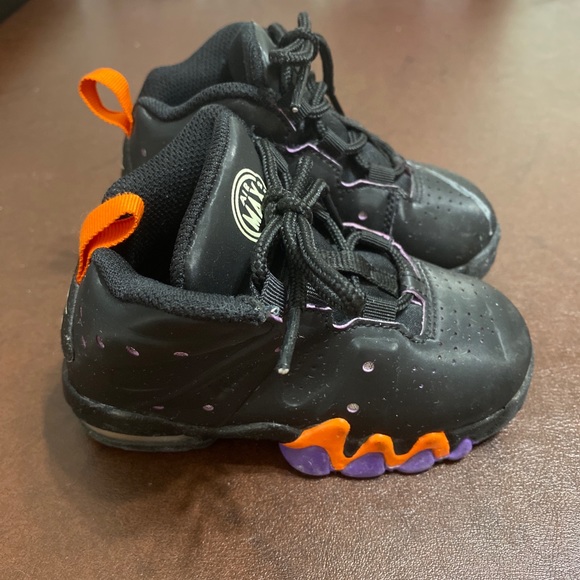 Nike Air Max 2 CB Charles Barkley Hyperfuse Black Orange Toddler Baby Shoes Sz 7 - Picture 1 of 8